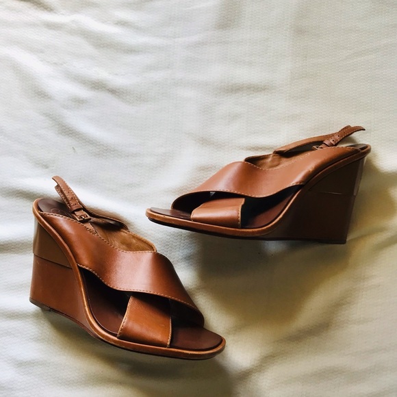 Tory Burch Brown Wedge Sandals - Picture 3 of 12